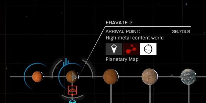 Showing which planets we can land on