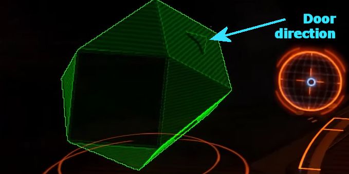 Polyhedron station landing door direction