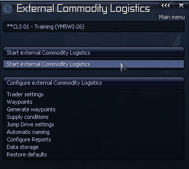 Starting external commodity logistics #2