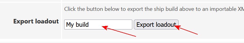 Giving your loadout a name and exporting it